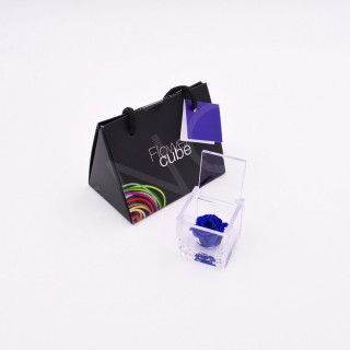 MINI FLOWERCUBE ROSA cm 4,5X4,5 + SHOPPER - BLU/BLUE