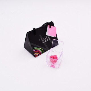 MINI FLOWERCUBE ROSA cm 4,5X4,5 + SHOPPER - ROSA/PINK