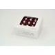 16 PRECIOUS ROSES d.2,5 cm - BORDEAUX COLOR  - MIN. 1 BOX