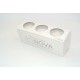 3 BACCARA ROSES d.6 cm - WHITE COLOR - MIN. 1 BOX