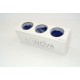 3 BACCARA ROSES d.6 cm - BLUE COLOR- MIN. 1 BOX