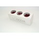 3 BACCARA ROSES d.6 cm - BORDEAUX COLOR - MIN. 1 BOX