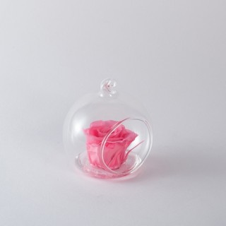 FLOWERBALL d.8 cm ROSA CHERIE + PACKAGING - COLORE ROSA