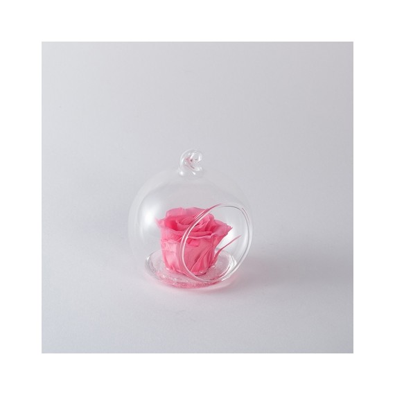 FLOWERBALL d.8 cm ROSA CHERIE + PACKAGING - COLORE ROSA