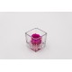 MADE IN FLOWERS BAG - CUBO VETRO 6X6 ROSA VERA PROFUMATA - COLORE DARK PINK