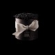 CHRISTMAS FLOWERBOX NERO 12 ROSE CHERIE GLITTER ARGENTO PROFUMATE d.14 cm + PACKAGING - COLORE NERO