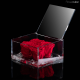 FLOWERCUBE 4  ROSE 15X15X8+ PACKAGING- COLORE ROSSO