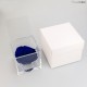 FLOWERCUBE cm 10X10 ROSA GRAN PRIX PROFUMATA - scatola bianca + borsa bianca - COLORE BLU