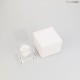 FLOWERCUBE cm 6X6 ROSA CHERIE PROFUMATA - scatola bianca + borsa bianca - COLORE BIANCO