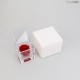 FLOWERCUBE cm 6X6 ROSA CHERIE PROFUMATA - scatola bianca + borsa bianca - COLORE ROSSO