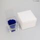 FLOWERCUBE cm 8X8 ROSA BACCARA PROFUMATA - scatola bianca + borsa bianca - COLORE BLU