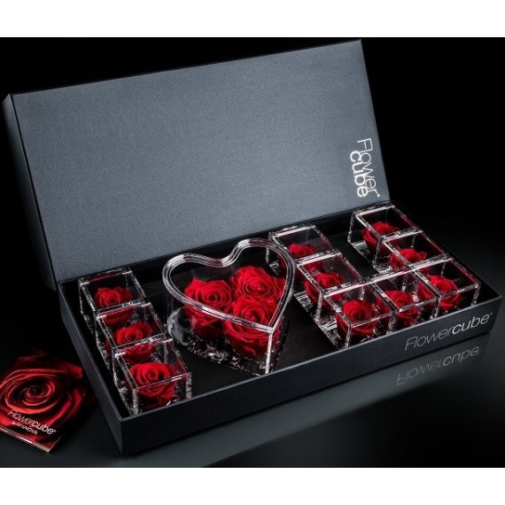 FLOWERCUBE PLATINUM I LOVE YOU 210 X 450+ PACKAGING - COLORE ROSSO