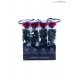 TRANSPARENT BOX d.6 h.30 -SCENTED ROSE WITH STEM -  RED