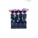 TRANSPARENT BOX d.6 h.30 - SCENTED ROSE WITH STEM - RED