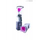 TRANSPARENT BOX d.6 h.30 - SCENTED ROSE WITH STEM - FUCSIA