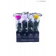 TRANSPARENT BOX d.6 h.30 - SCENTED ROSE WITH STEM - MIX 12 PZ WHITE-YELLOW-PINK-FUCSIA
