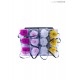 TRANSPARENT BOX d.6 h.30 - SCENTED ROSE WITH STEM - MIX 12 PZ WHITE-YELLOW-PINK-FUCSIA