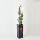 TRANSPARENT BOX d.6 h.55 - SCENTED ROSE WITH STEM - PINK