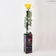 TRANSPARENT BOX d.6 h.55 - SCENTED ROSE WITH STEM - YELLOW
