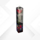 TRANSPARENT BOX d.6 h.35 - SCENTED ROSE WITH STEM - PACKAGING BLACK - RED